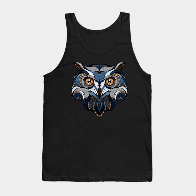 Blue Owl Tank Top by AndreasPreis